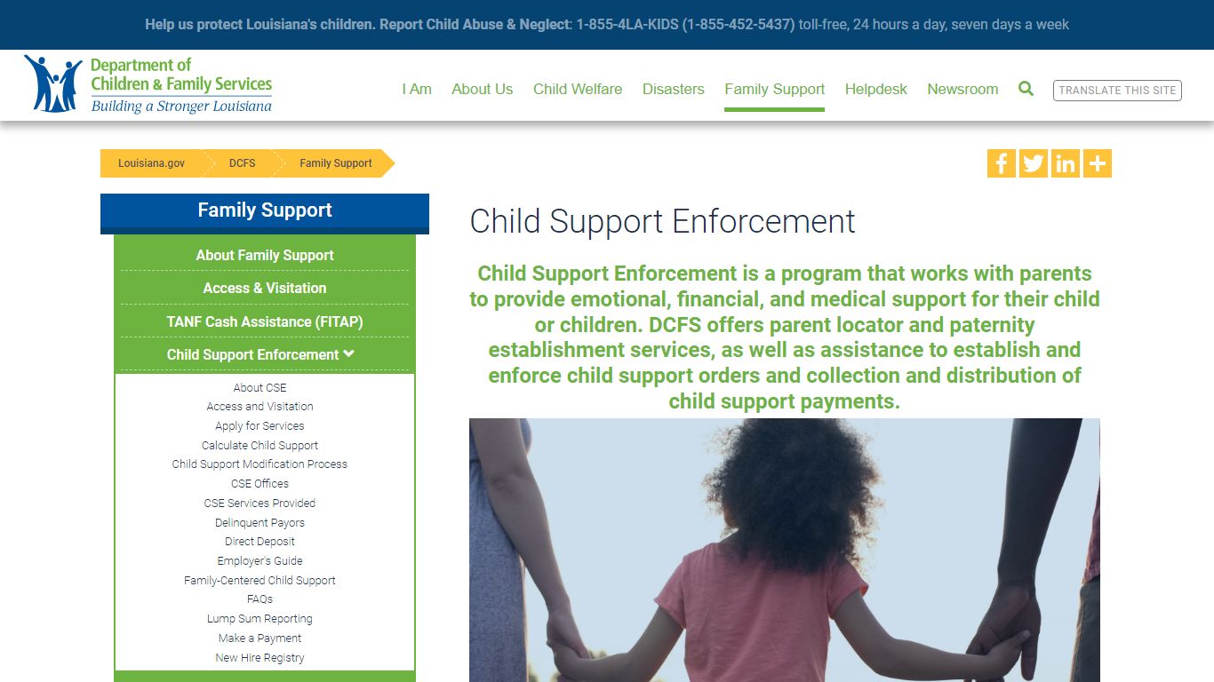 Child Support Enforcement | Louisiana Department of Children & Family ...